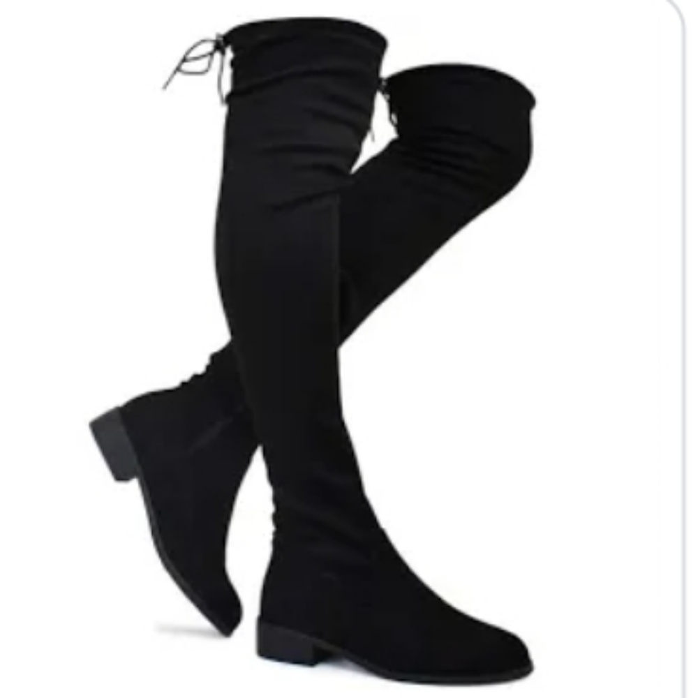 A New Day Boots Black Suede Size 8 1/2